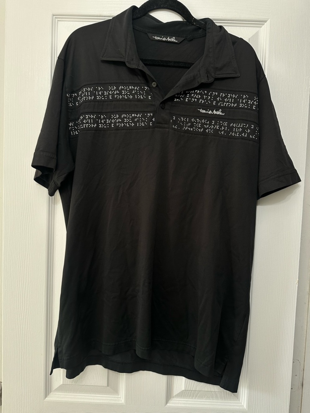 Travis Mathew Mens XL black  Golf Polo Shirt